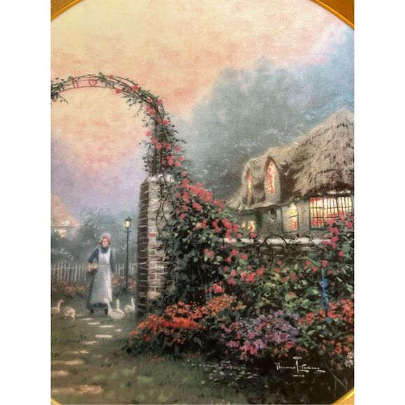 HOMETOWN HOSPITALITY Plate Home is Where the Heart Is Thomas Kinkade Knowles (51 - Picture 2 of 4